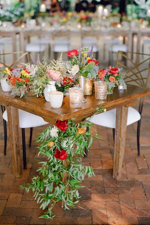 Garland-Accented Sweetheart Table