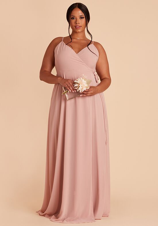 Birdy Grey Cindy Dress in Chiffon Dusty Rose V-Neck Bridesmaid Dress - 1