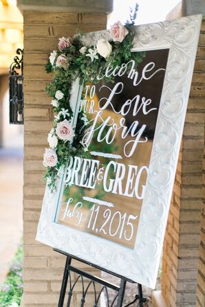 Elegant Framed Mirrors With Calligraphy