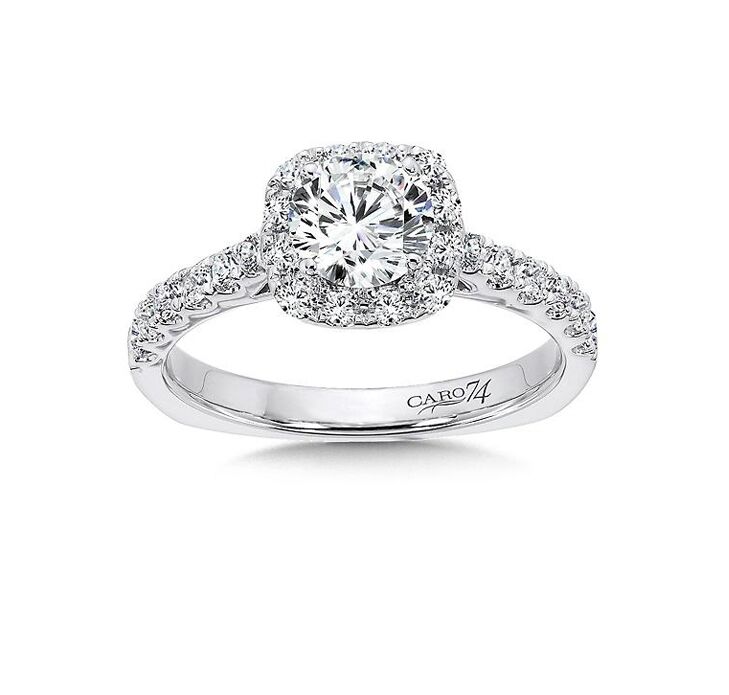 Caro 74 halo engagement ring 