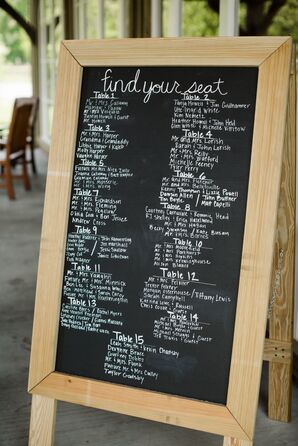 Chalkboard Seating Chart