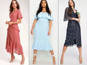 midi bridesmaid dresses