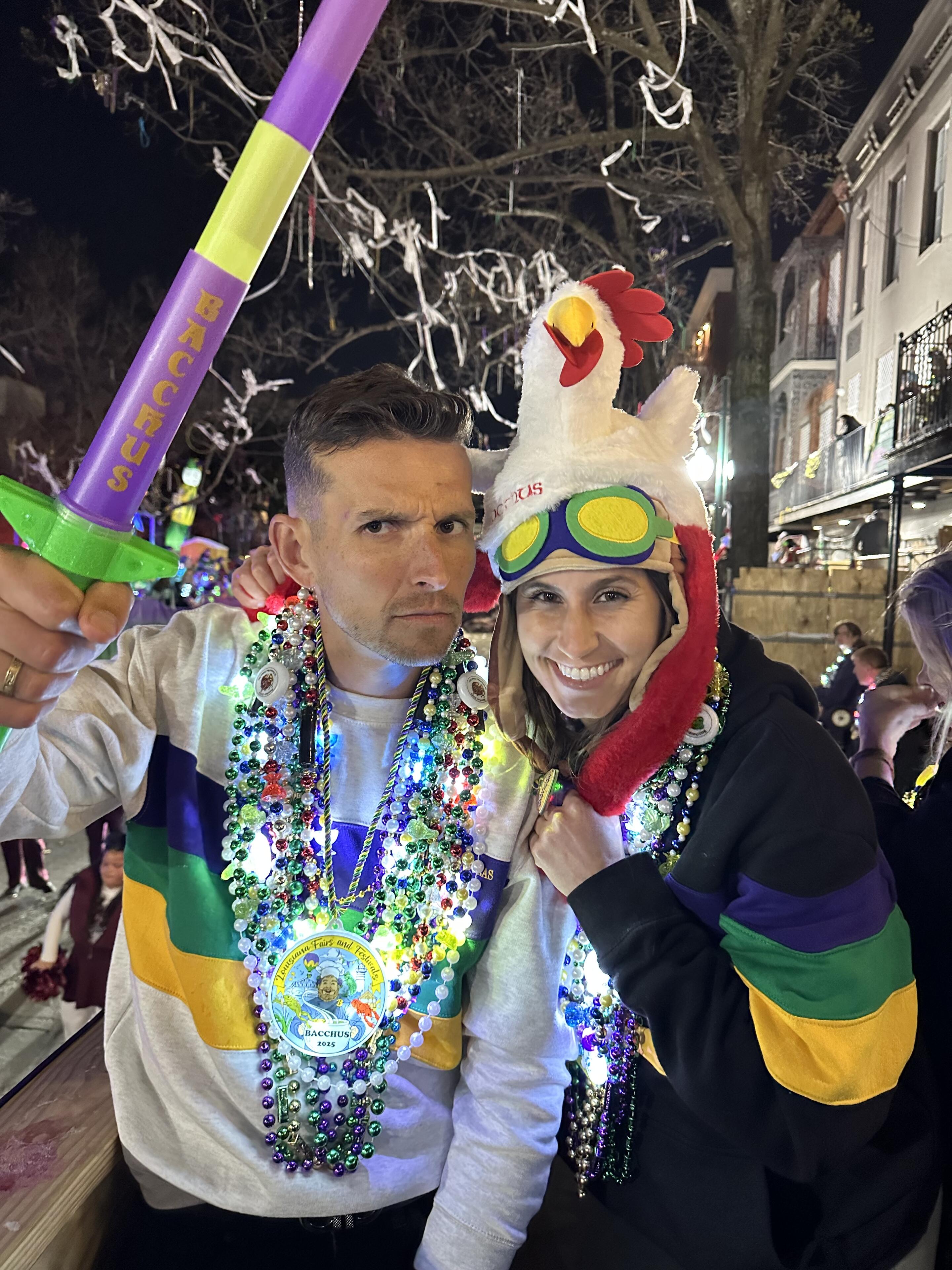 New Orleans Mardis Gras on Cameron’s 36th birthday!
