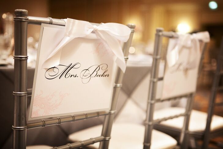 Personalized Newlywed Reception Chairs