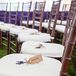 Chiavari Ceremony Chairs with Lavender Reserved Seats