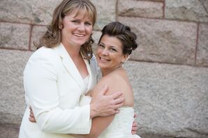 Melanie and Jennifer on Wedding Day in Easton, Massachusetts