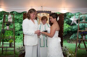 Casual Backyard Same Sex Wedding Ceremony