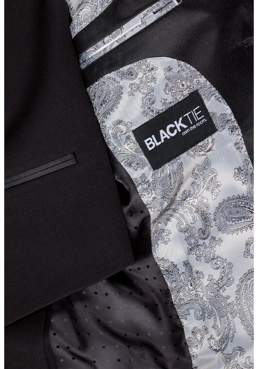 BLACKTIE "Kingston" Black Tuxedo (5-Piece Set) Flower Girl Dress and Ring Bearer Outfit - 3