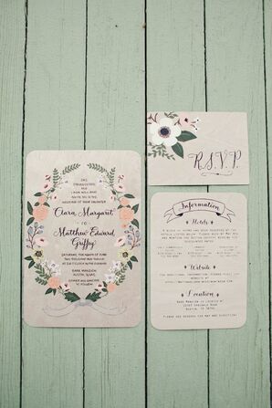 Birch Silkscreened Invitation