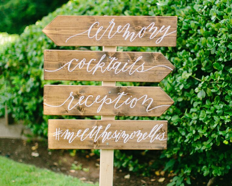Wedding hashtag sign