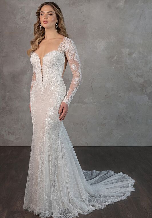 Essense of Australia D4336 Fit-and-Flare Wedding Dress - 2