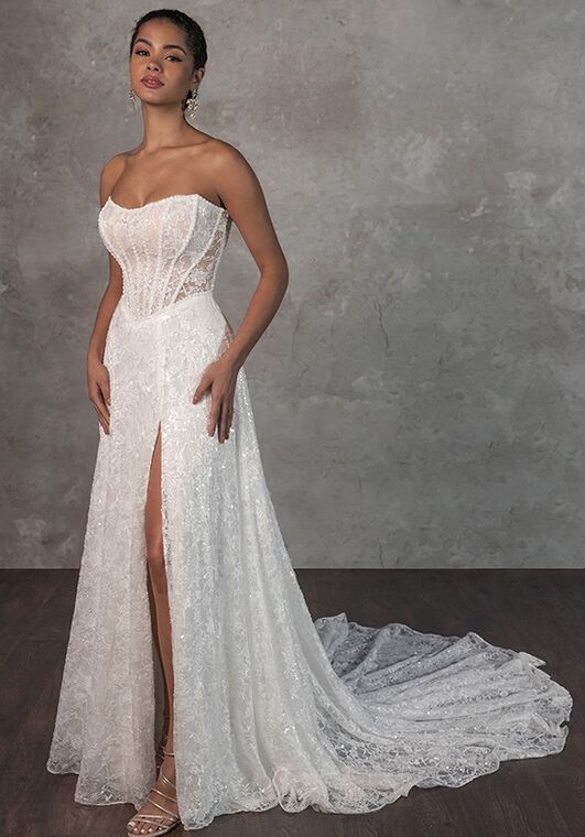 Essense of Australia D4176 A-Line Wedding Dress - 3
