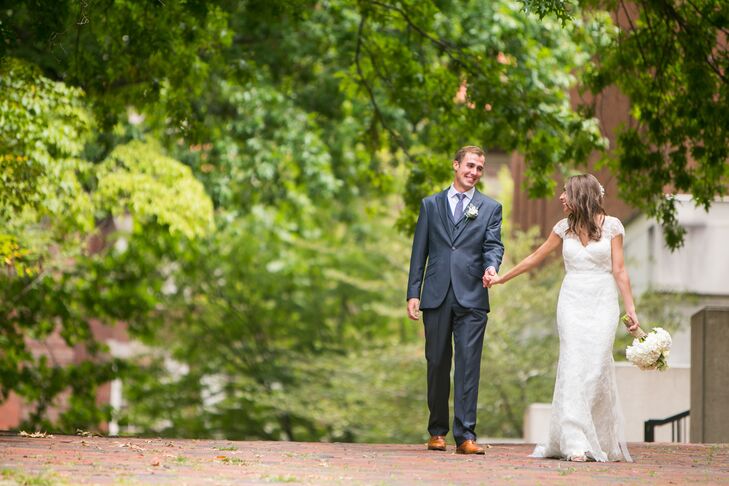 Erica and Colin Holding Hands
