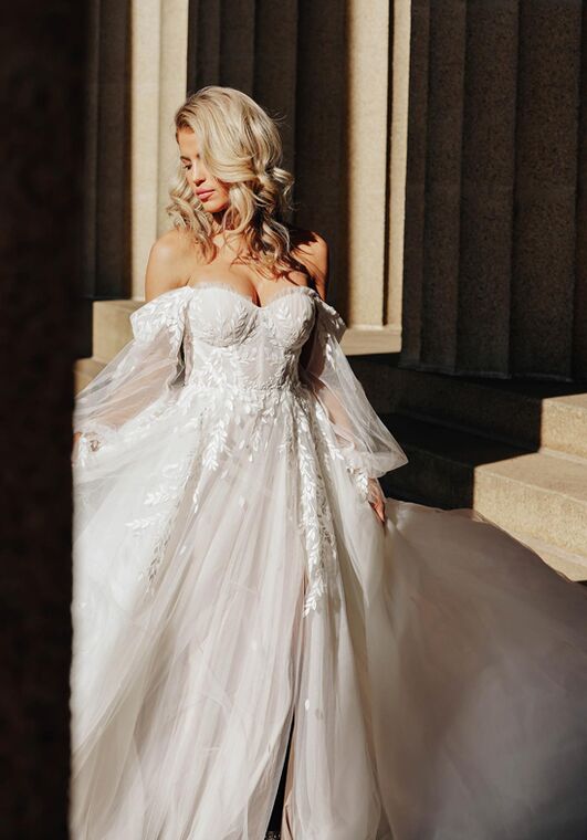 Essense of Australia D3787 A-Line Wedding Dress - 2