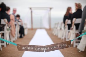 Rustic Wooden Ceremony Aisle Sign