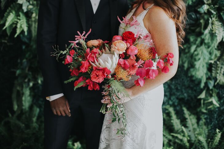 Vibrant Wedding Bouquet at Ebell Long Beach in California