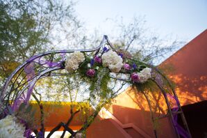 Classic Wedding Arch with Overhanging Florals