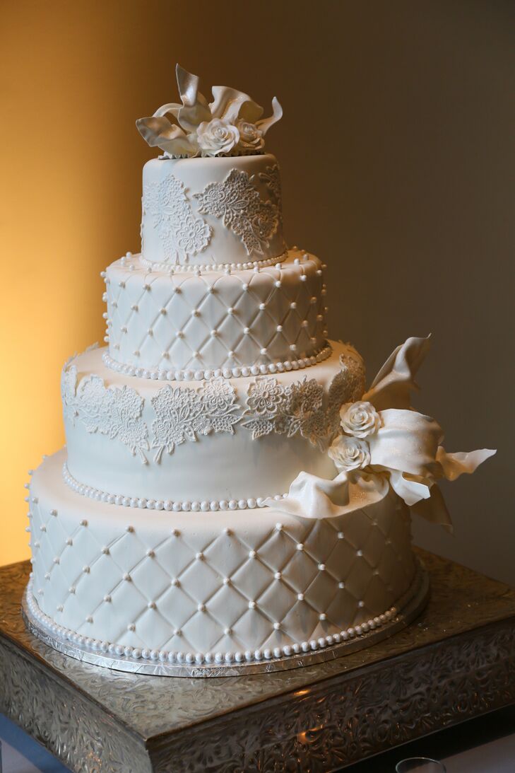 Classic White Tiered Wedding Cake