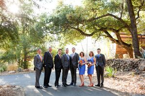 Blue and Orange Wedding Party