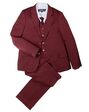 BLACKTIE "Liam" Wine Suit (5-Piece Set) Flower Girl Dress and Ring Bearer Outfit - thumbnail - 1