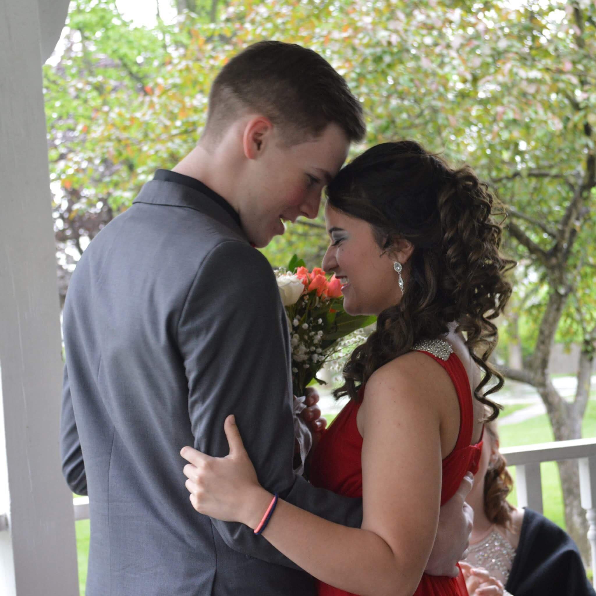 Junior Prom, of course Garrett asked me last minute!