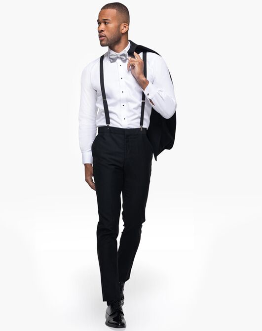 Generation Tux Black Notch Lapel Tuxedo Black Tuxedo - 2