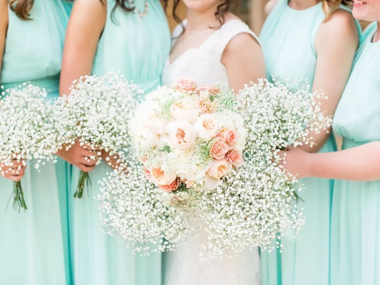 Petite Baby's Breath Bridesmaids Bouquet