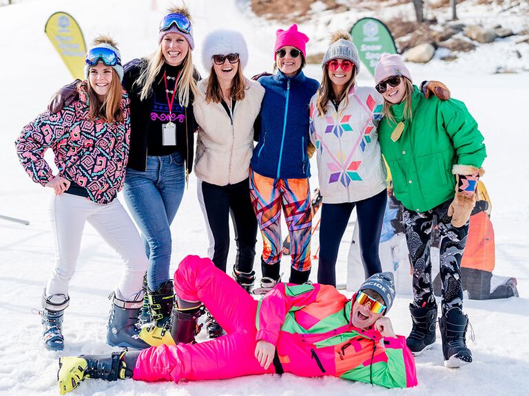 ski wedding welcome party
