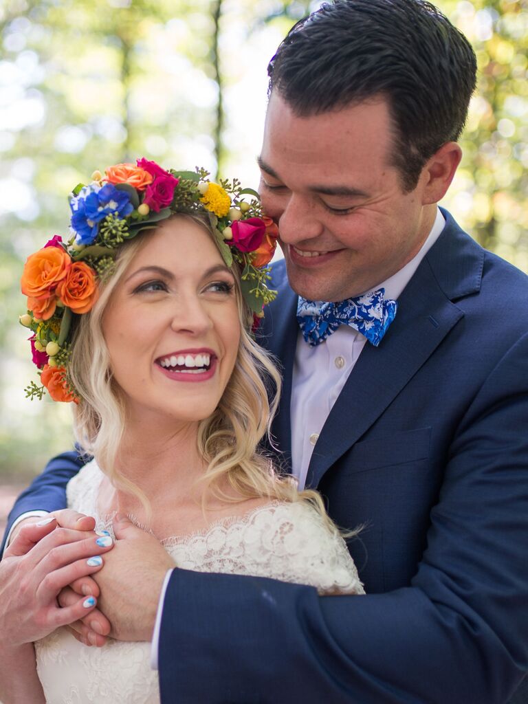 wedding hair flowers down with flower headband