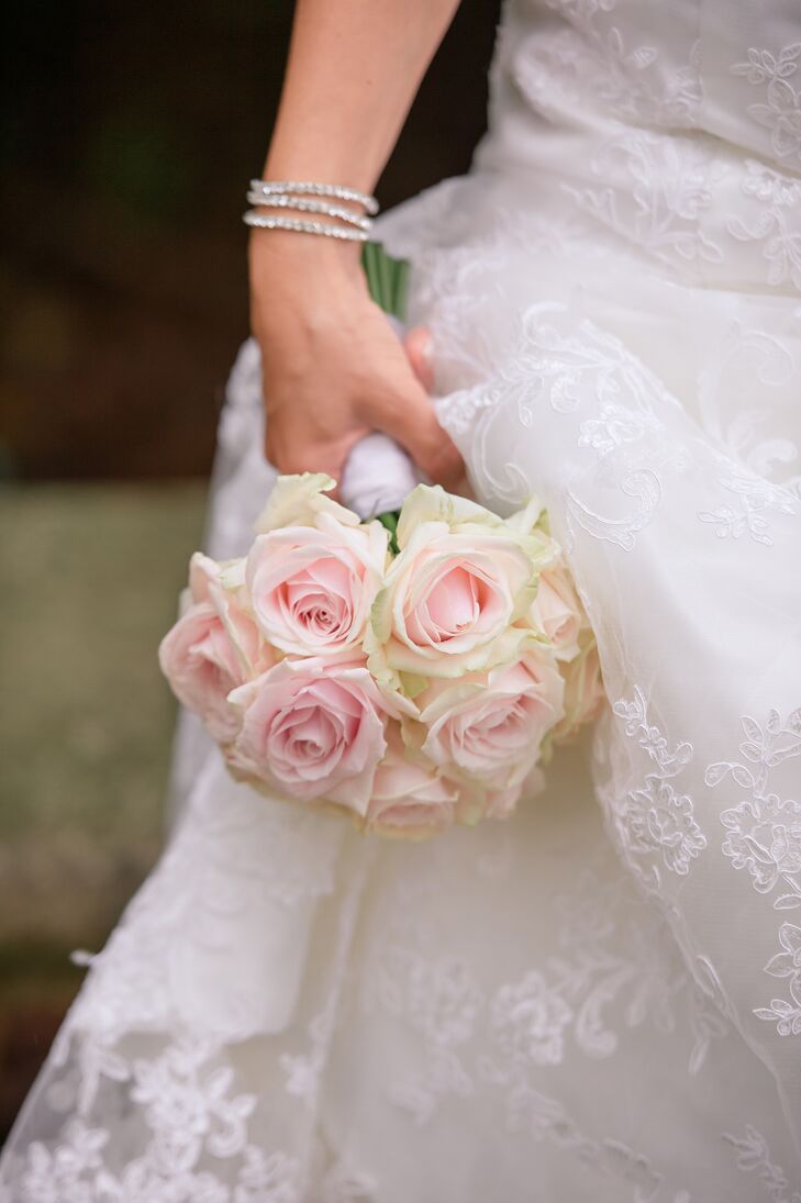Blush Rose Bouquet for Ängelholm, Sweden Bride
