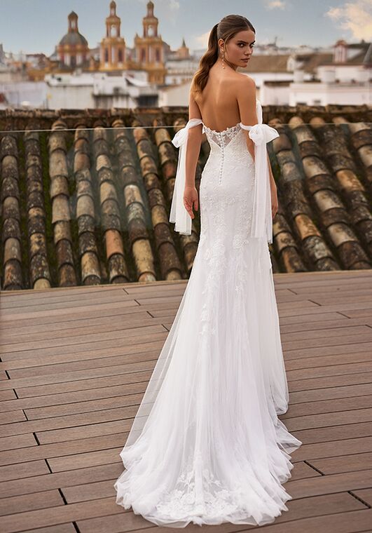 Moonlight Tango T108 Mermaid and Trumpet Wedding Dress - 2