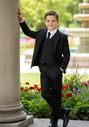Little Tuxedos "Prodigy" Kids Dark Charcoal Tuxedo (5-Piece Set) Flower Girl Dress and Ring Bearer Outfit - thumbnail - 1