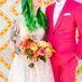 Neon Wedding-Day Portraits at the Unique Space in Los Angeles, California