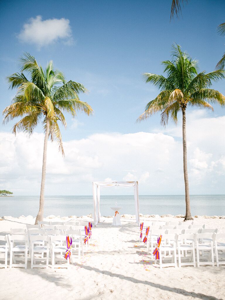 Tranquility Bay ceremony setup in Marathon, Florida 