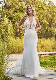 Lillian West 66341 Fit-and-Flare Wedding Dress
