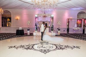 Dance Floor With Couple's Initials Monogrammed