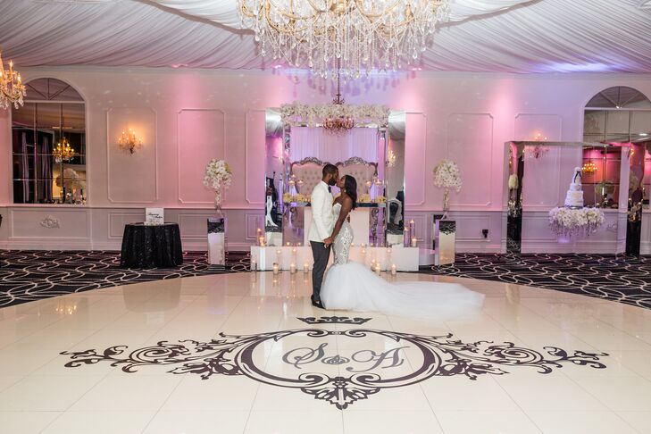 Dance Floor With Couple's Initials Monogrammed