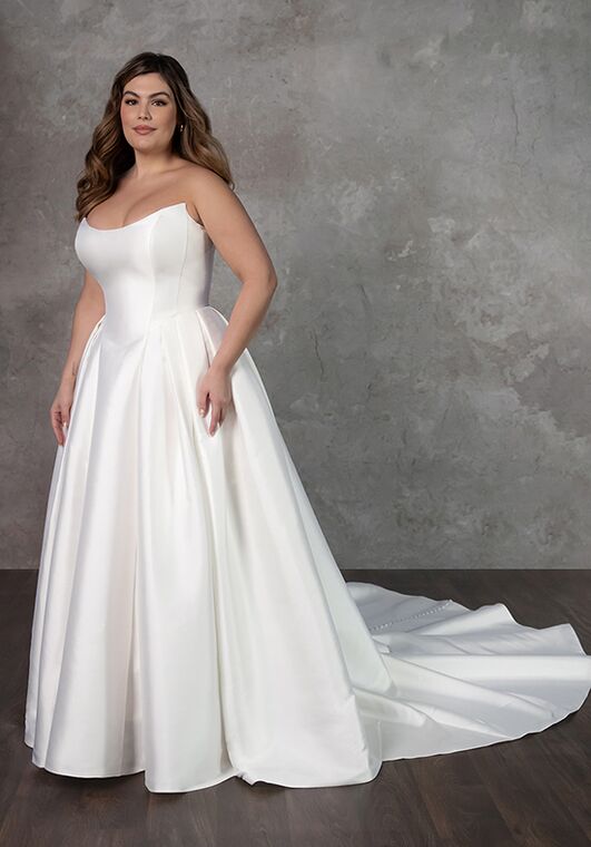 Essense of Australia D4265+ Ball Gown Wedding Dress - 4