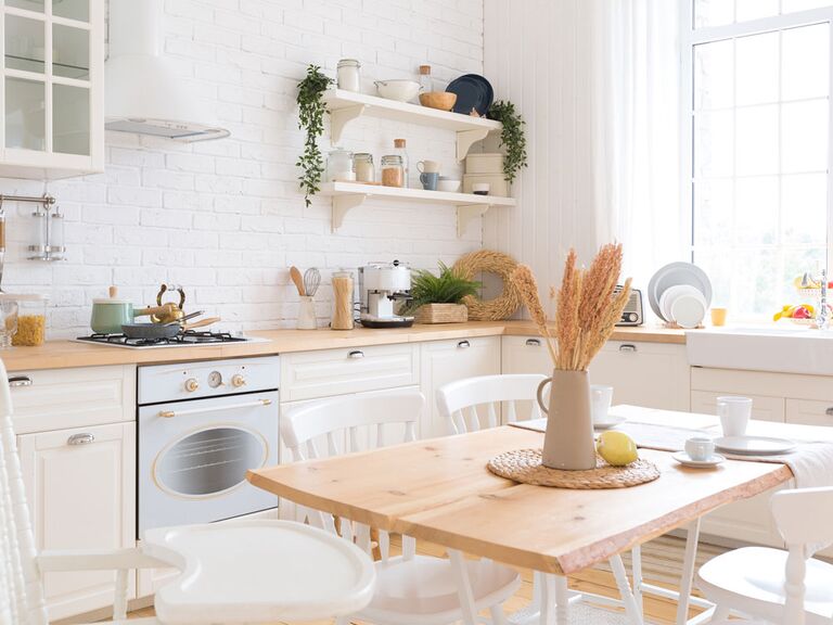 Kitchen full of wedding registry checklist must-haves