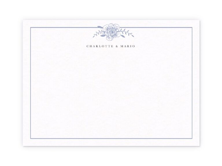 Couples stationery set with flower design from Papier