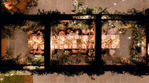 Aerial Photograph of Dinner Wedding Reception