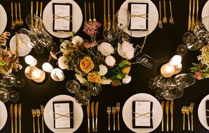 Aerial View of Wedding Tablescape at Terra Gallery in San Francisco, California