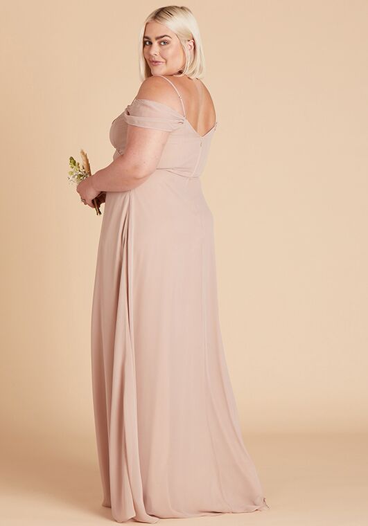 Birdy Grey Spence Convertible Dress Curve in Taupe V-Neck Bridesmaid Dress - 2