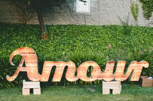 Wooden Amour Marquee Lights