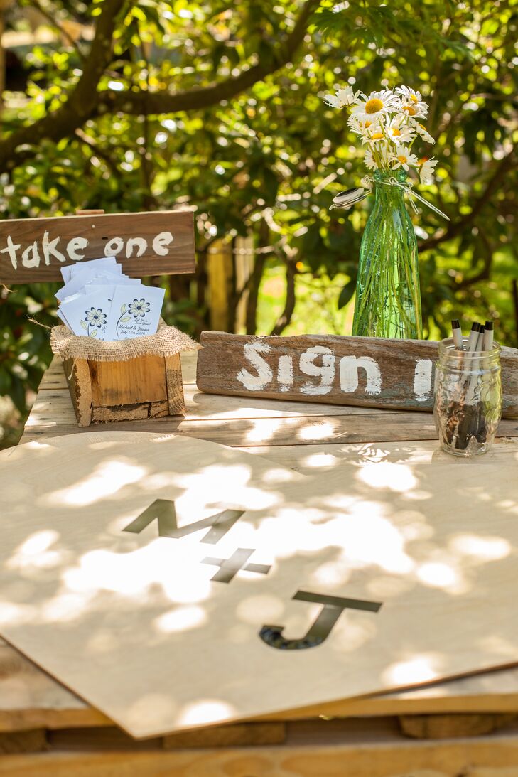 Guest Book Board with Initials