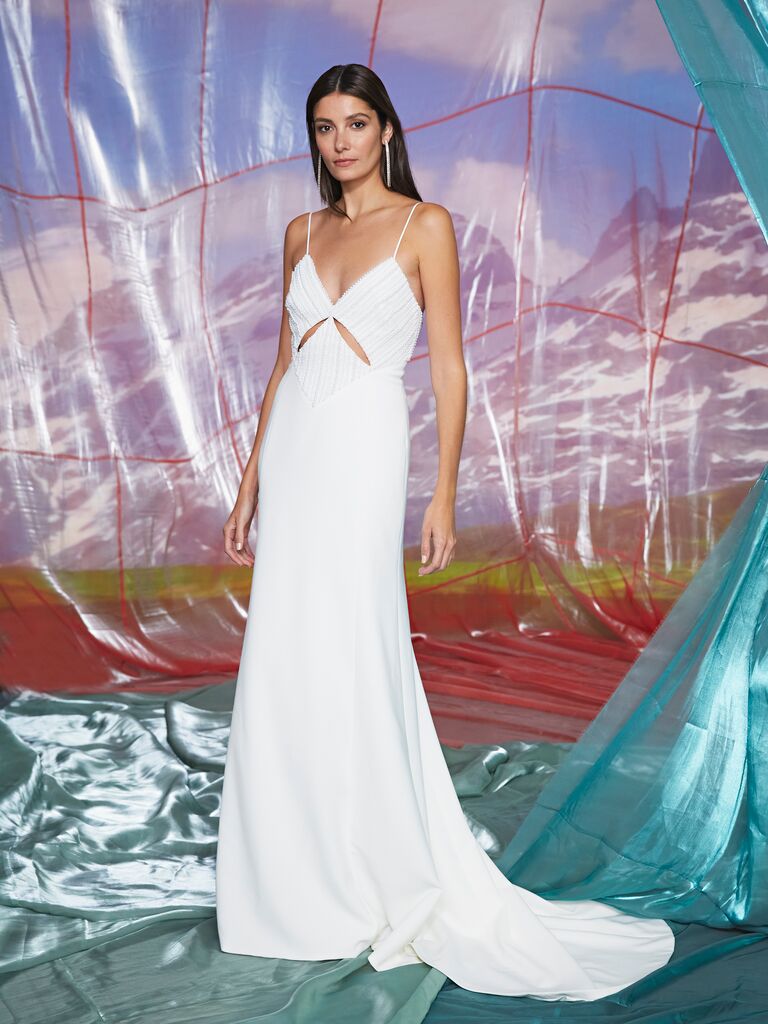 slip wedding dress