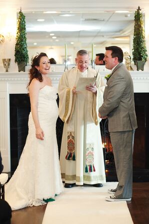 Bride and Groom During Ceremony