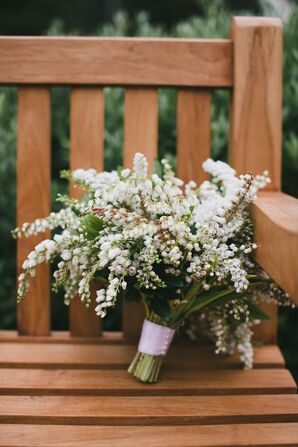 White Pieris and Sweet Pea Bouquet