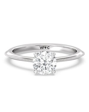 With Clarity Round Cut Engagement Ring