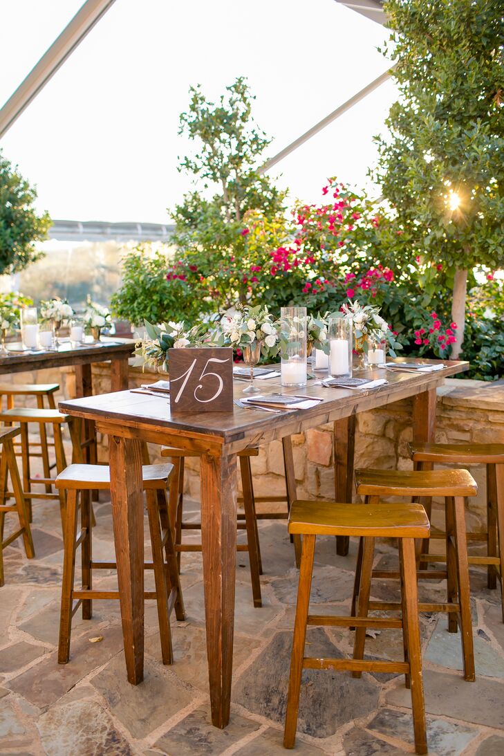 Hand-Lettered Rustic Wood Table Numbers